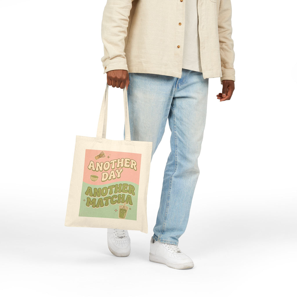 Another Day, Another Matcha Premium Cotton Tote Bag