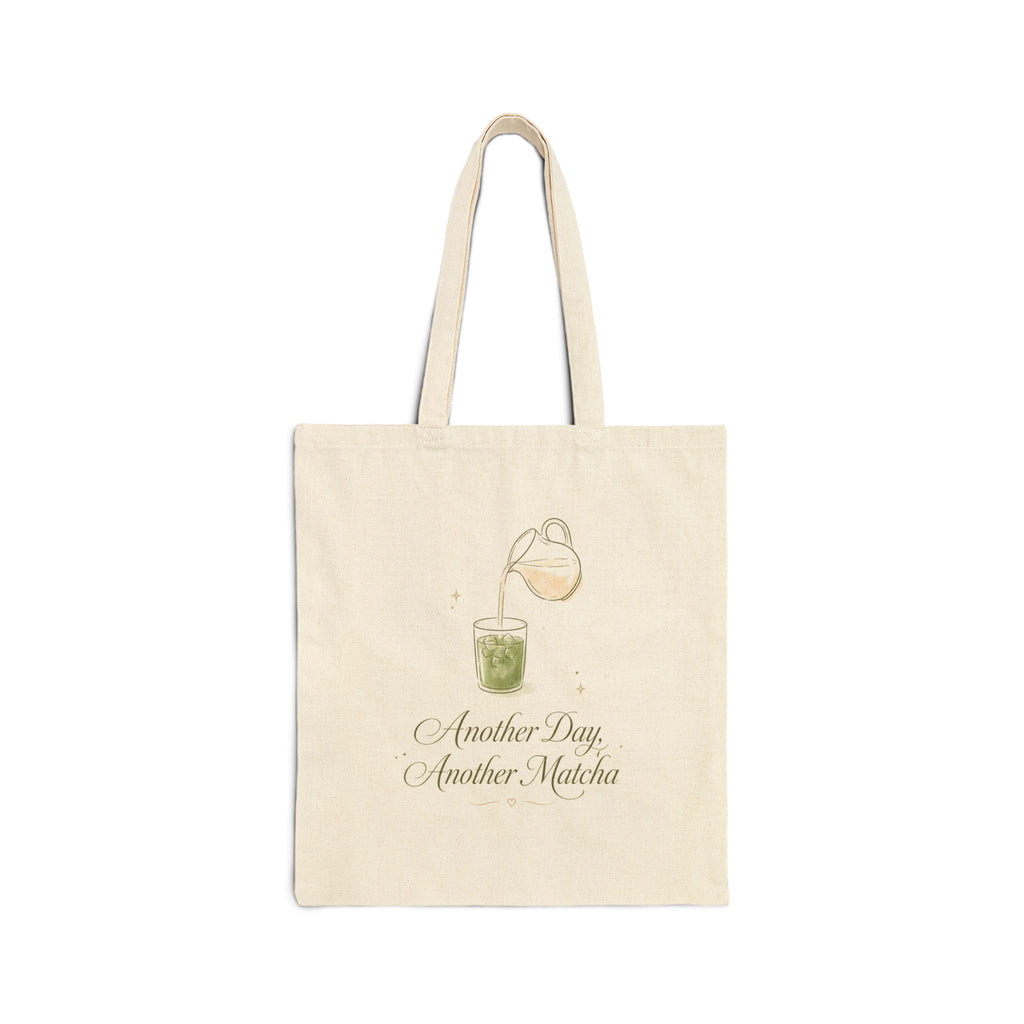 Another Day, Another Matcha Premium Cotton Tote Bag